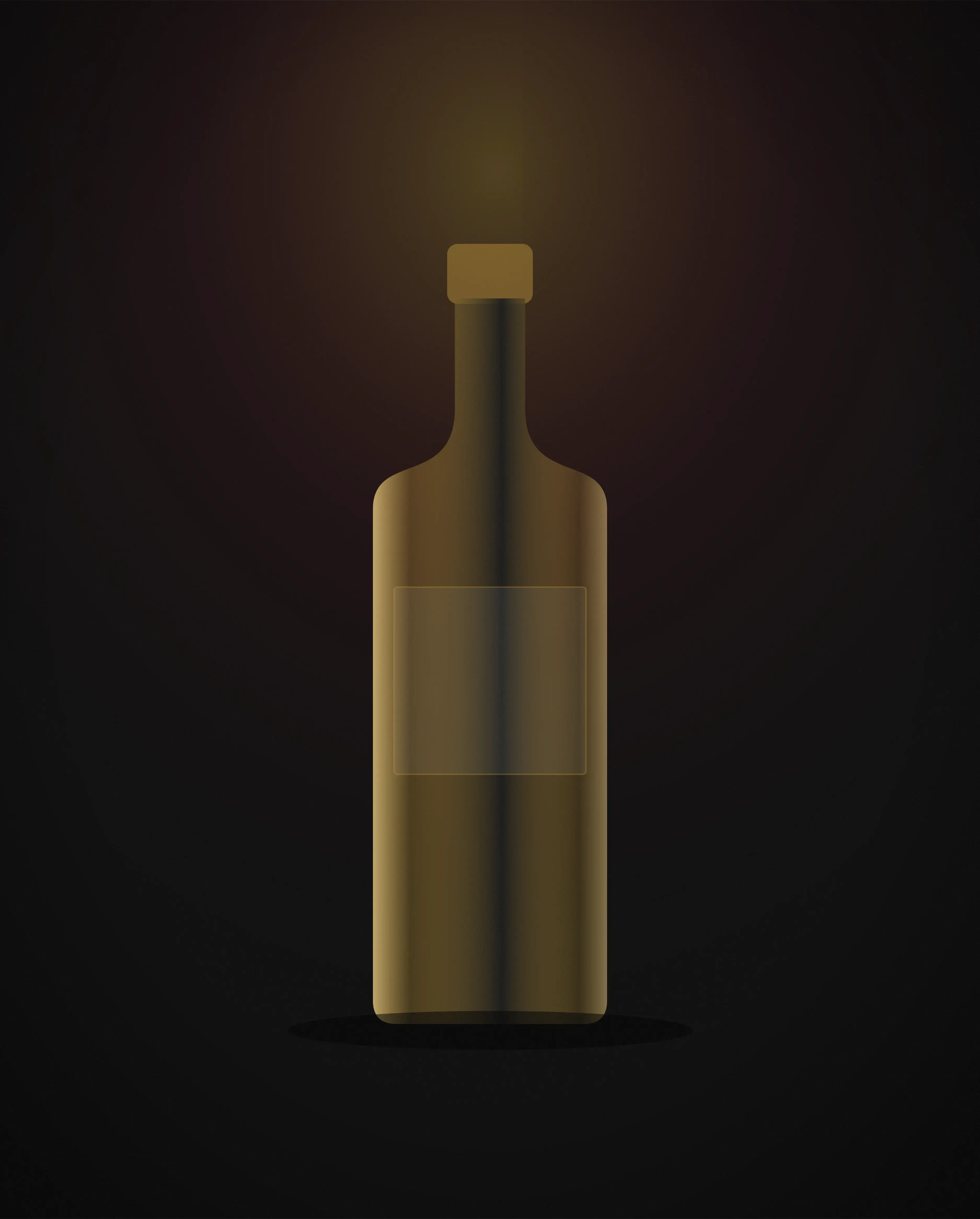 A bottle of Nepali whisky standing in low golden light