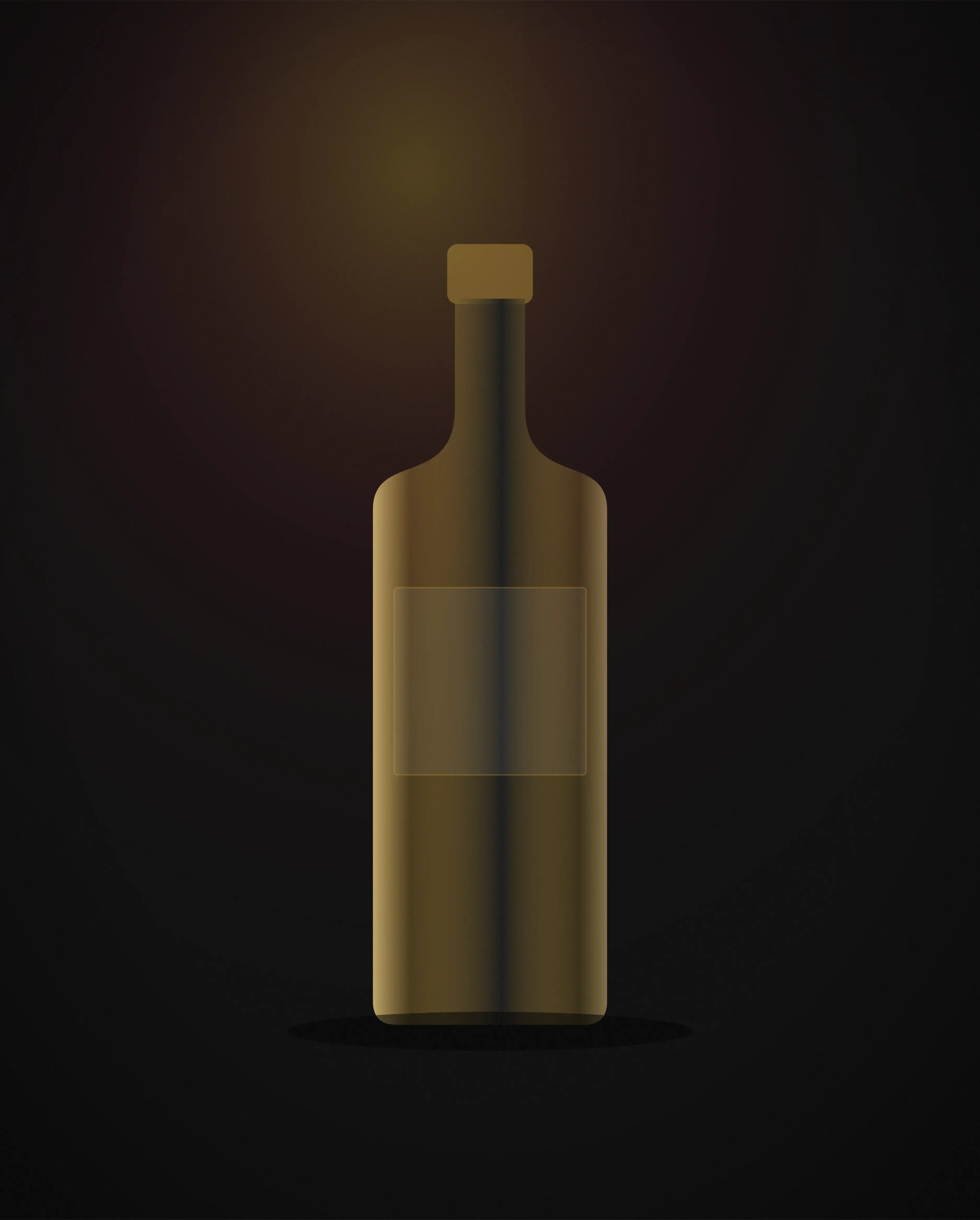 A single malt Scotch whisky bottle lit by warm amber light against a dark background